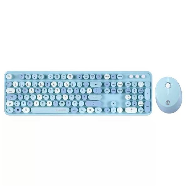 Everest Round KM-6282 Mavi Klavye Mouse Set