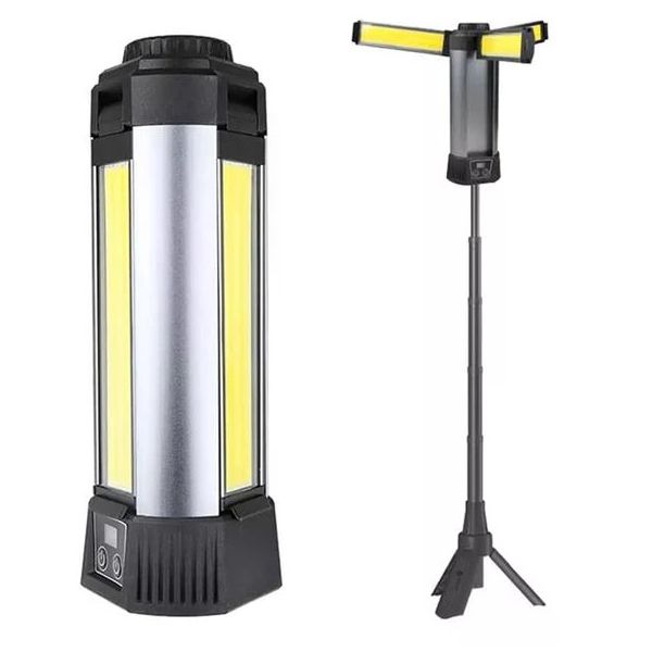 Powermaster Pm-24566 35 Watt Usb - Type-C Girişli P50 Ve Cob Ledli 3 Kanatlı Kollu Çalışma Lambası
