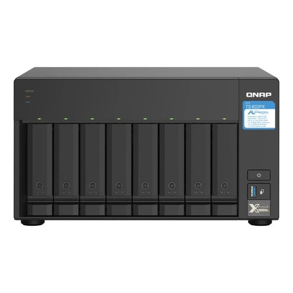 Qnap TS-832PX 8x24 TB Desteği Raid 0-1-5-6-10-50-60 Nas Depolama Ünitesi