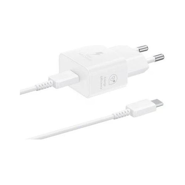 Samsung Uyumlu EP-T2510 25 W Type-C Beyaz Süper Hızlı Şarj Seti