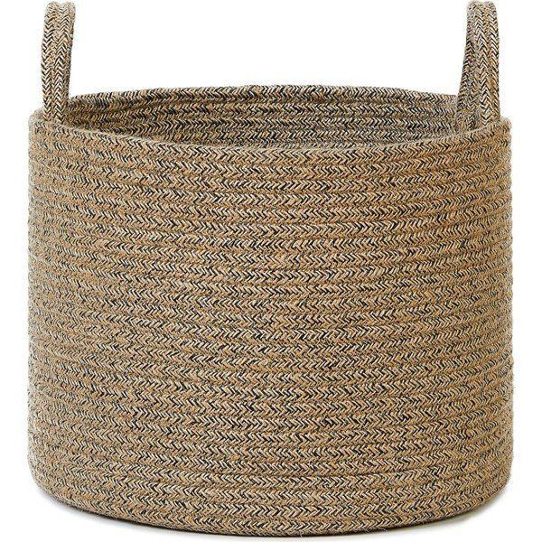 Ocean Home Textile 35x27 cm Siyah Kırçıllı Jüt Halat Sepet