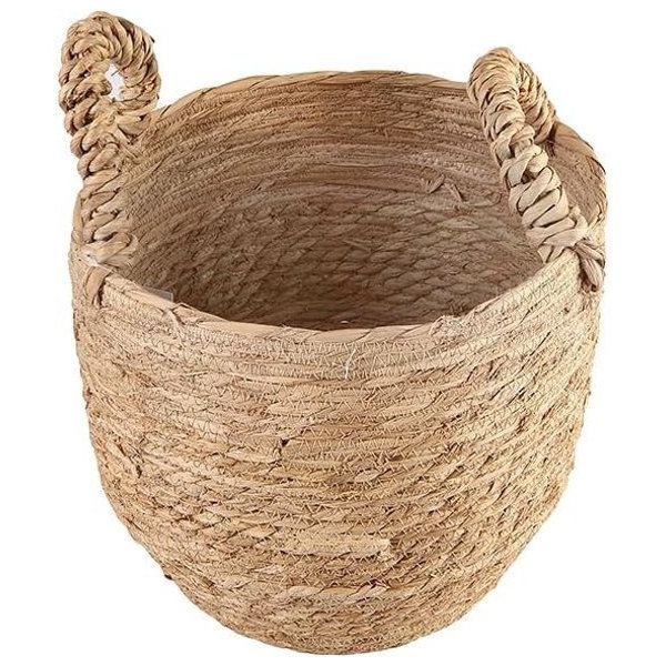 Porland Tony 27 cm Naturel Kulplu Sepet