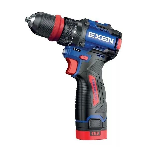 EXEN EN 162 DS 16 V 2x2 Ah Akülü Darbeli Şarjlı Matkap
