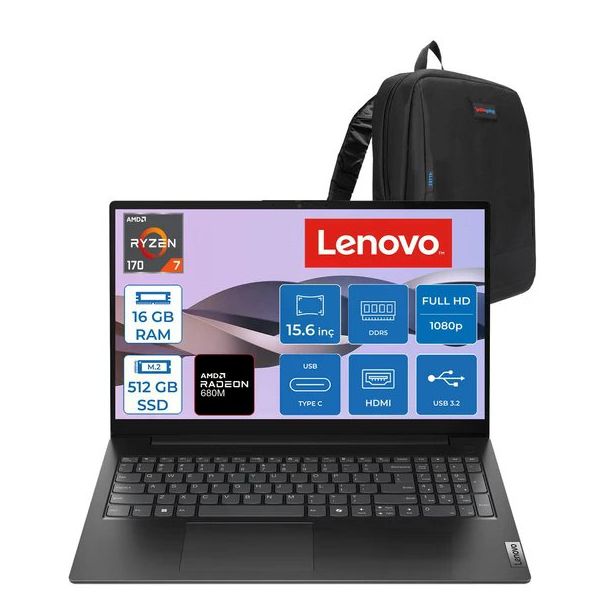 Lenovo V15 G6 ARP 83V40026TX Ryzen 7 170 16GB RAM 512GB SSD FreeDOS 15.6 inç Laptop