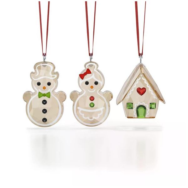 Swarovski 5701511 Holiday Cheers Ornament Set Gingerbread Ev Dekorasyonu