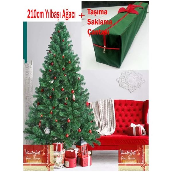 Winterfest 210 cm 800 Dal Taşıma Çantalı Yılbaşı Çam Ağacı