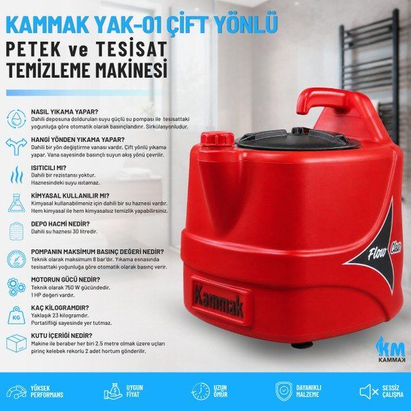 Kammak Yak-01 Çift Yönlü Petek Temizleme Makinesi