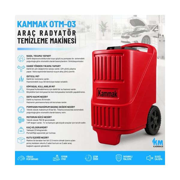 Kammak Otm-03 Araç Radyatör Temizleme Makinesi