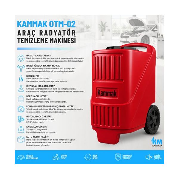 Kammak Otm-02 Araç Radyatör Temizleme Makinesi