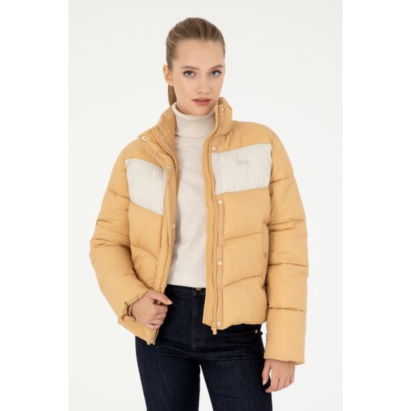 U.S. Polo Assn. 50292674-VR015 Camel Kadın Mont