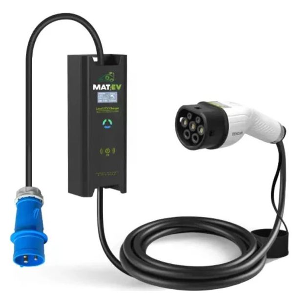 Matev MZ-AC-7.4KW Taşınabilir Elektrikli Araç Şarj İstasyonu