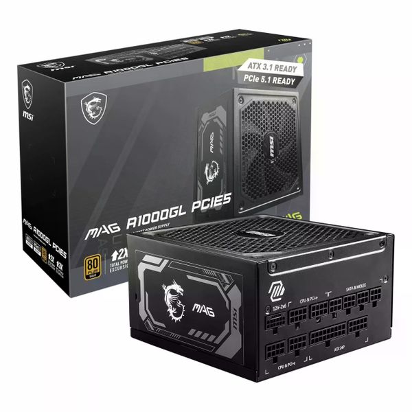 MSI MAG A1000GL PCIE5 II Gen 5.1 1000 W Power Supply