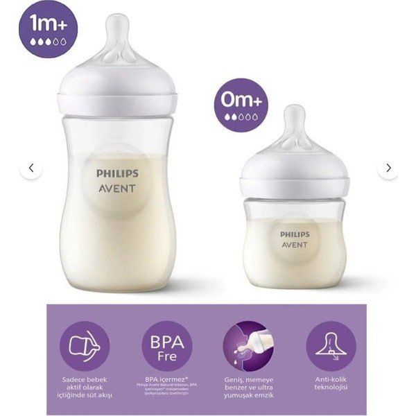 Philips Avent Natural Response Doğal Tepkili 125 ml + 260 ml Pp 2'Li Biberon Seti