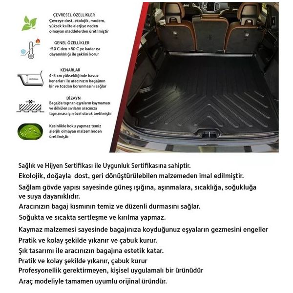 OtoLine Renault Clio 4 2012 Model Bagaj Havuzu