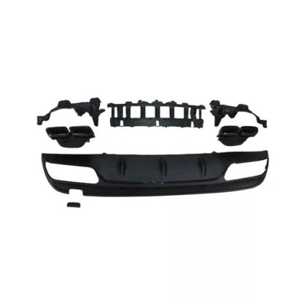 Leon Part Çmk Mercedes W205 C63 Amg Sedan Difüzör Siyah Egzoz Seti