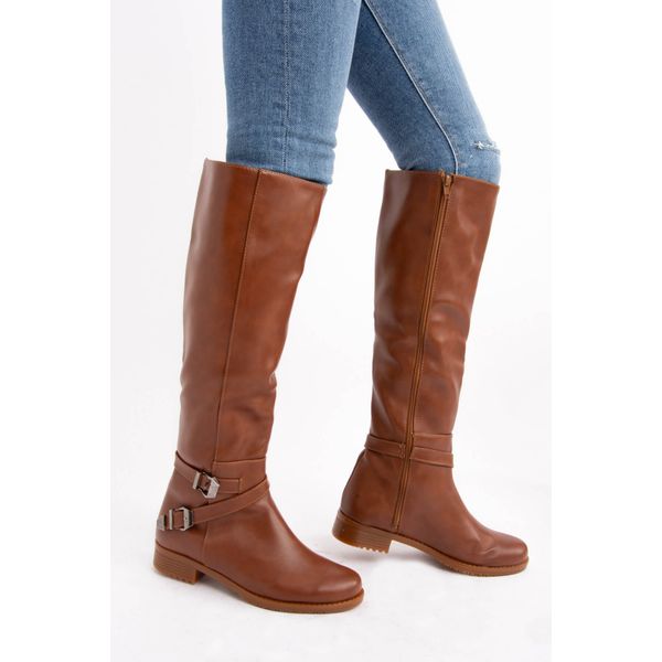 Fox Shoes E726203409 Taba Kadın Çizme