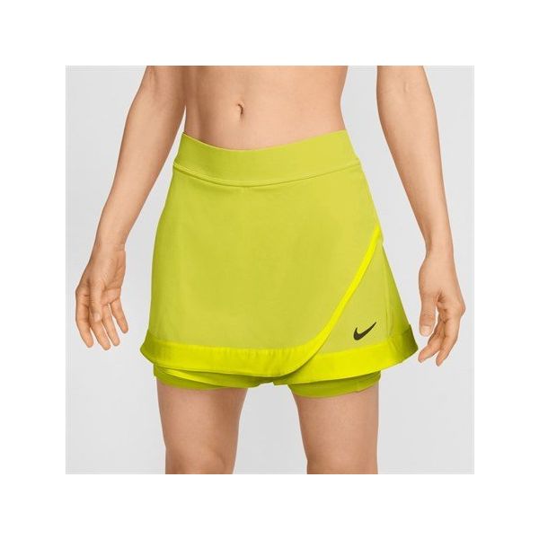 Nike HF6449-344 Court Slam Dri-FIT Kadın Sarı Tenis Şort Eteği