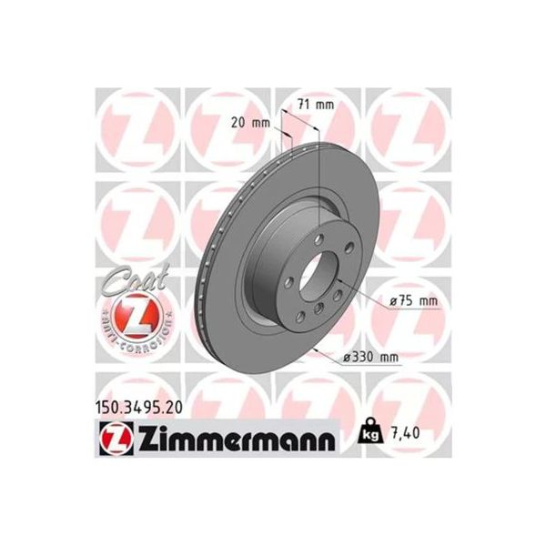 Zimmermann 150.3495.20 Bmw F25 F26 Arka Fren Diski