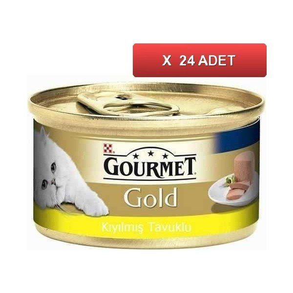 Gourmet Gold Kıyılmış Tavuklu 24x85 gr Yetişkin Kedi Konservesi