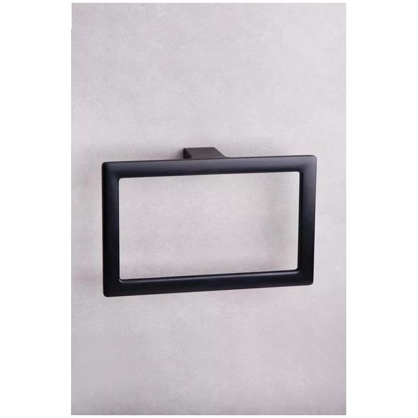 System BA1019 005 AL6 Flat Mat Siyah Halka Havluluk