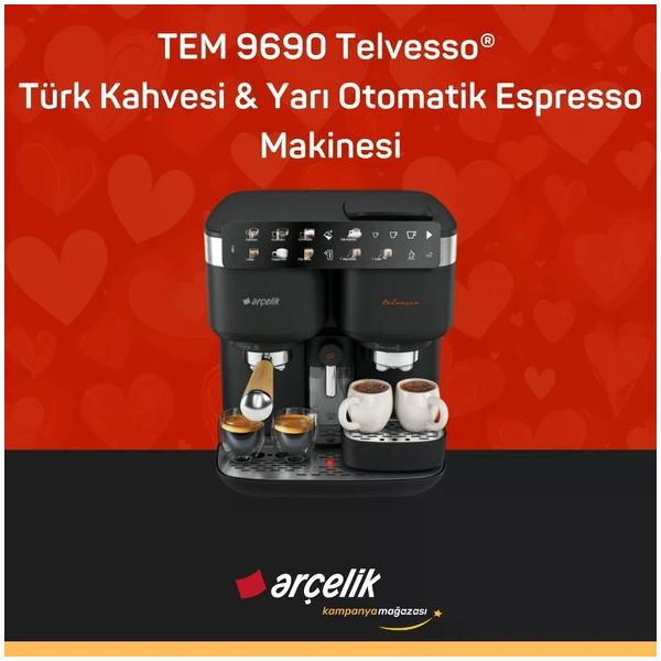 Arçelik TEM 9690 Telvesso Türk Kahvesi ve Espresso Makinesi
