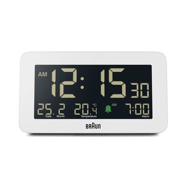Braun BC10W Beyaz Dijital Alarmlı Masa Saati