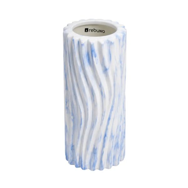Rebuwo Eva Beyaz Mavi Foam Roller