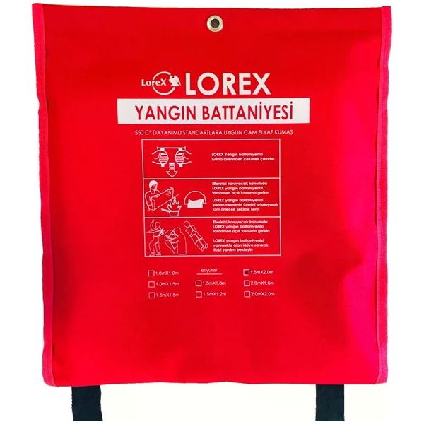 Lorex LR-FB2015CP 200x150 cm Premium Çantalı Yangın Battaniyesi