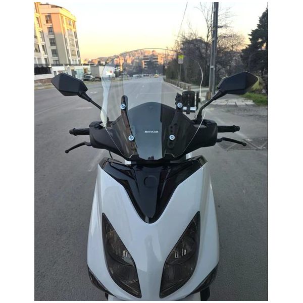 Motocam Yamaha Xenter 150 2013-2016 Model 40 cm Şeffaf Renkli 4 mm Ön Cam Siperlik