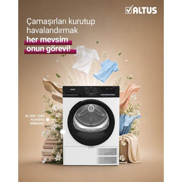 Altus AL KM 1260 12 kg Çamaşır Kurutma Makinesi