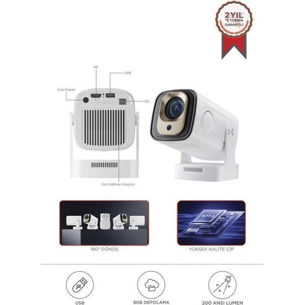 Torima HY260 Pro Mini Taşınabilir Projeksiyon Cihazı