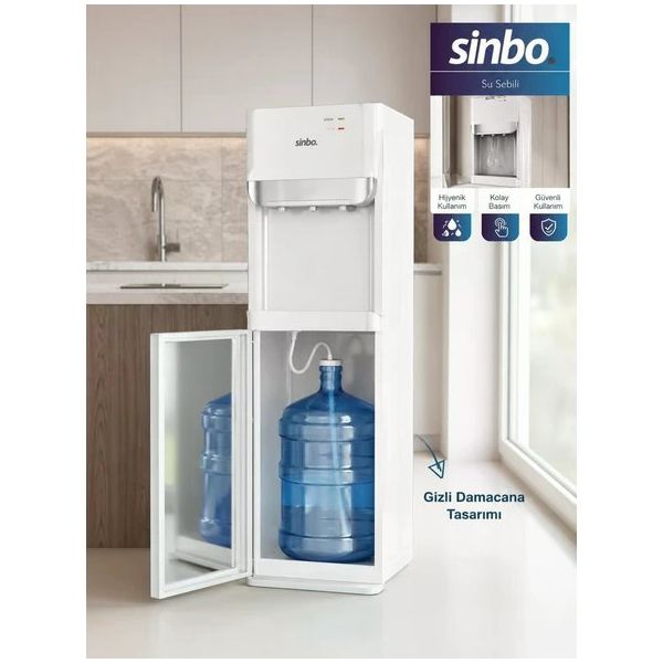 Sinbo SWD-6204 Gizli Damacanalı Beyaz Su Sebili