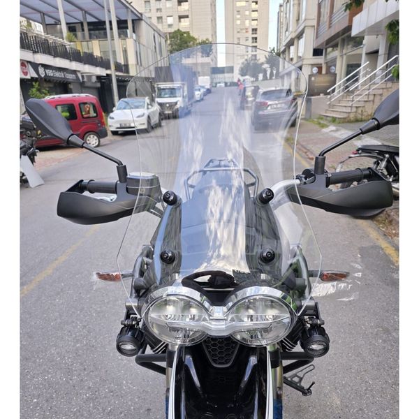 Motocam Moto Guzzi V85 2019-2023 Model 58 cm Şeffaf Renkli 4 mm Ön Cam Siperlik