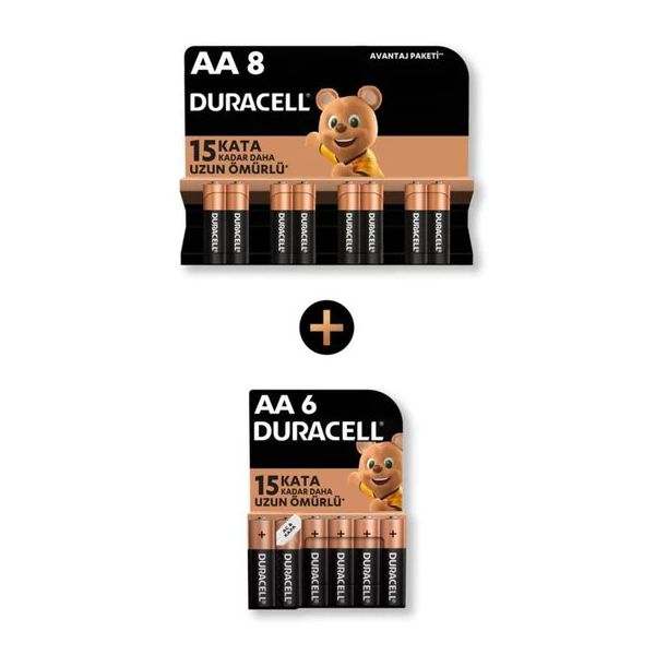 Duracell MN2400 AAA 14'lü Alkalin İnce Kalem Pil