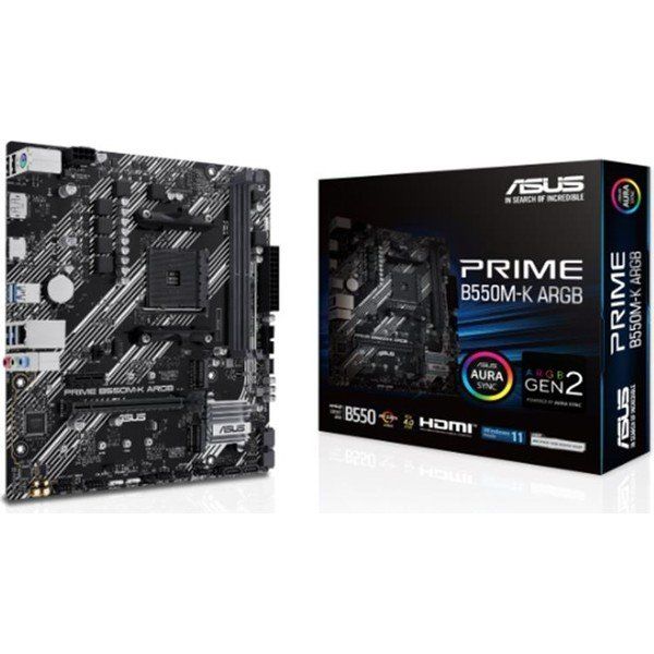 Asus Prime B550M-K ARGB AMD AM4 DDR4 Micro ATX Anakart