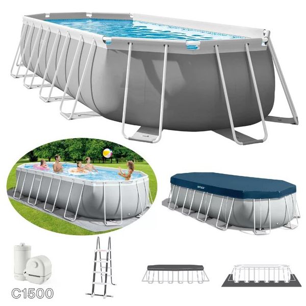 Intex 26798 610x305x122cm Aile Boyu Prefabrik Havuz Seti 220v Filtreli