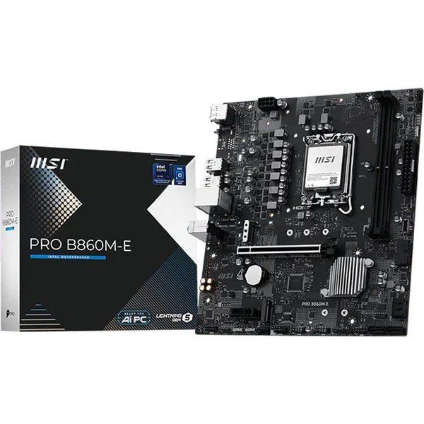MSI Pro B860M-E Intel LGA1851 DDR5 Micro ATX Anakart