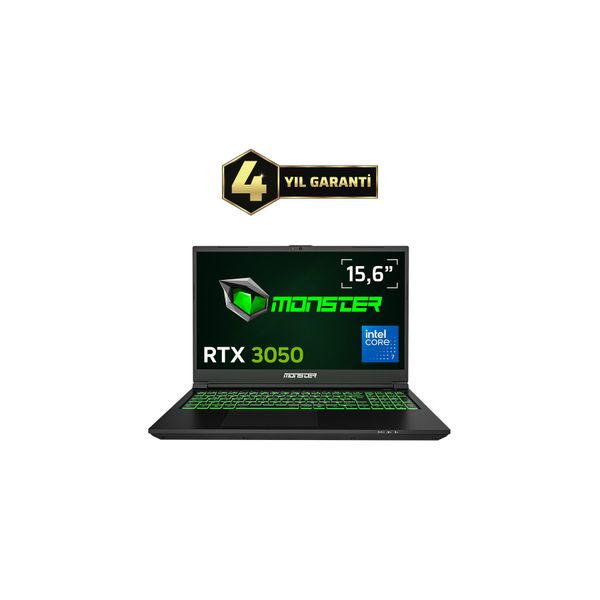 Monster Abra A5 V21.9.4 Core 7 240H 16GB RAM 1TB SSD RTX 3050 FreeDOS 15.6 inç Gaming Laptop