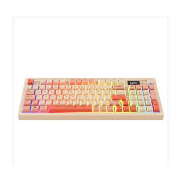 Everest Silent Pro KB-85 Bej-Pembe-Turuncu RGB Membrane Switch Kablolu/Kablosuz Gaming Klavye