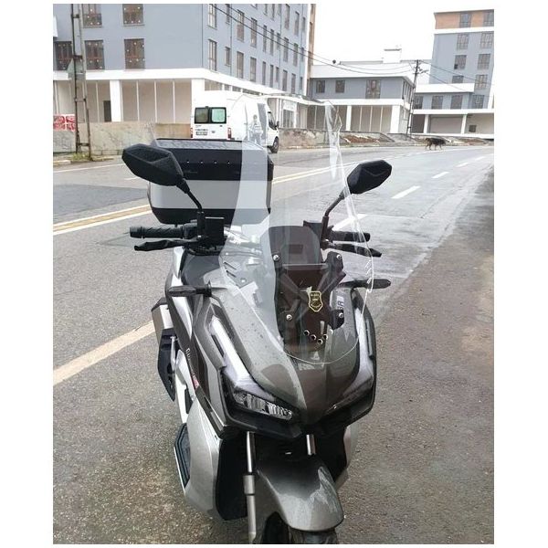 Motocam Küba Rubano 150 Ön Cam 2023-2026 Model 75 cm Şeffaf Renkli 4 mm Uzun Motosiklet Rüzgarlık