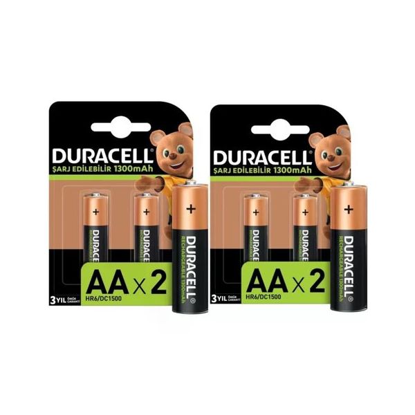 Duracell HR6 1300 mAh AA Şarj Edilebilir Piller