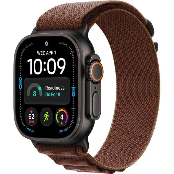 Apple Watch Ultra 4 GPS + Cellular 49 mm Siyah Titanyum Kasa Alpine Loop Burgonya Akıllı Saat