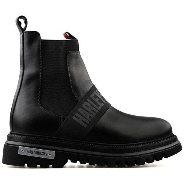 Harley Davidson Polperro 021M100557-B14-09 Siyah Deri Erkek Bot