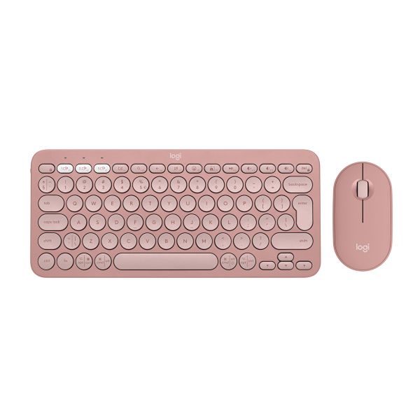 Logitech Pebble 2 Combo 920-012247 Pembe TKL Kablosuz Klavye Mouse Set