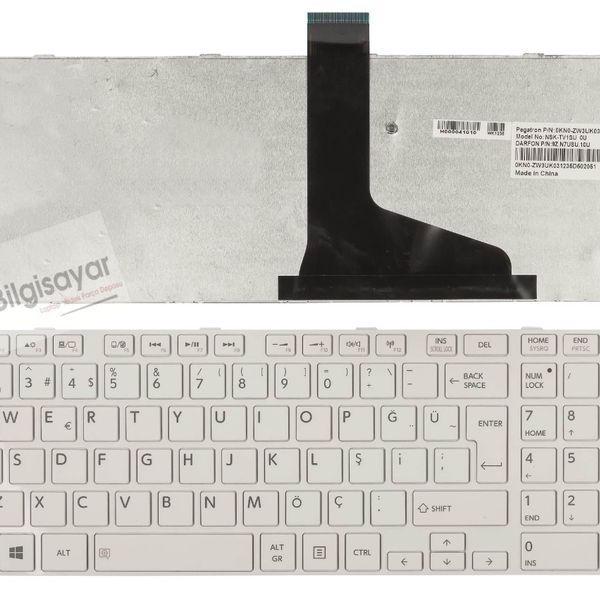 Toshiba Satellite C855D-10F Beyaz Notebook Klavye