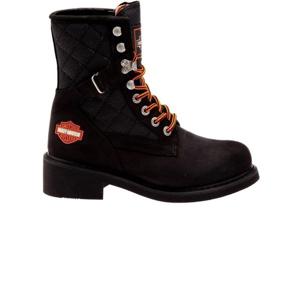 Harley Davidson New Worker 025G100078-B14-27 Siyah Nubuk Kadın Bot