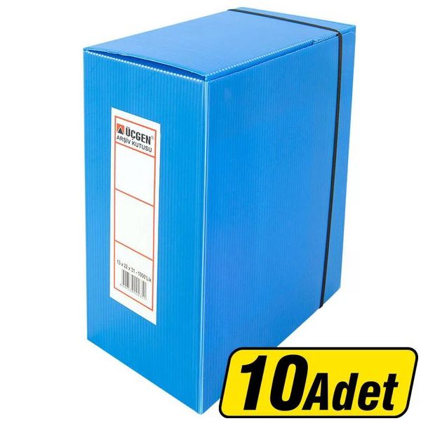Üçgen 22x31x13 cm Mavi 10'lu Arşivleme Kutusu