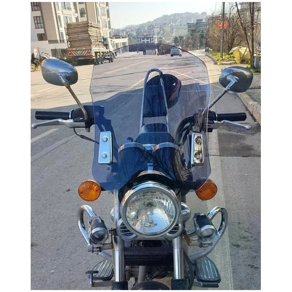 Motocam Küba Süperlight 200 Ön Cam 2008-2026 Model 53 cm Füme Renkli 4 mm Aparatsız Ön Cam