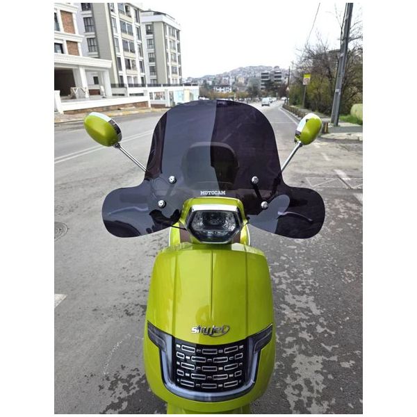 Motocam Küba Bayberry 2024-2026 Model 37 cm Siyah Renkli 4 mm Elcikli Aparatsız Ön Cam