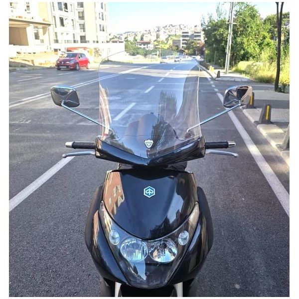 Motocam Piaggio Beverly 250 2005 2007 Model Uyumlu 44 cm Şeffaf Renkli 4 mm Ön Cam Siperlik